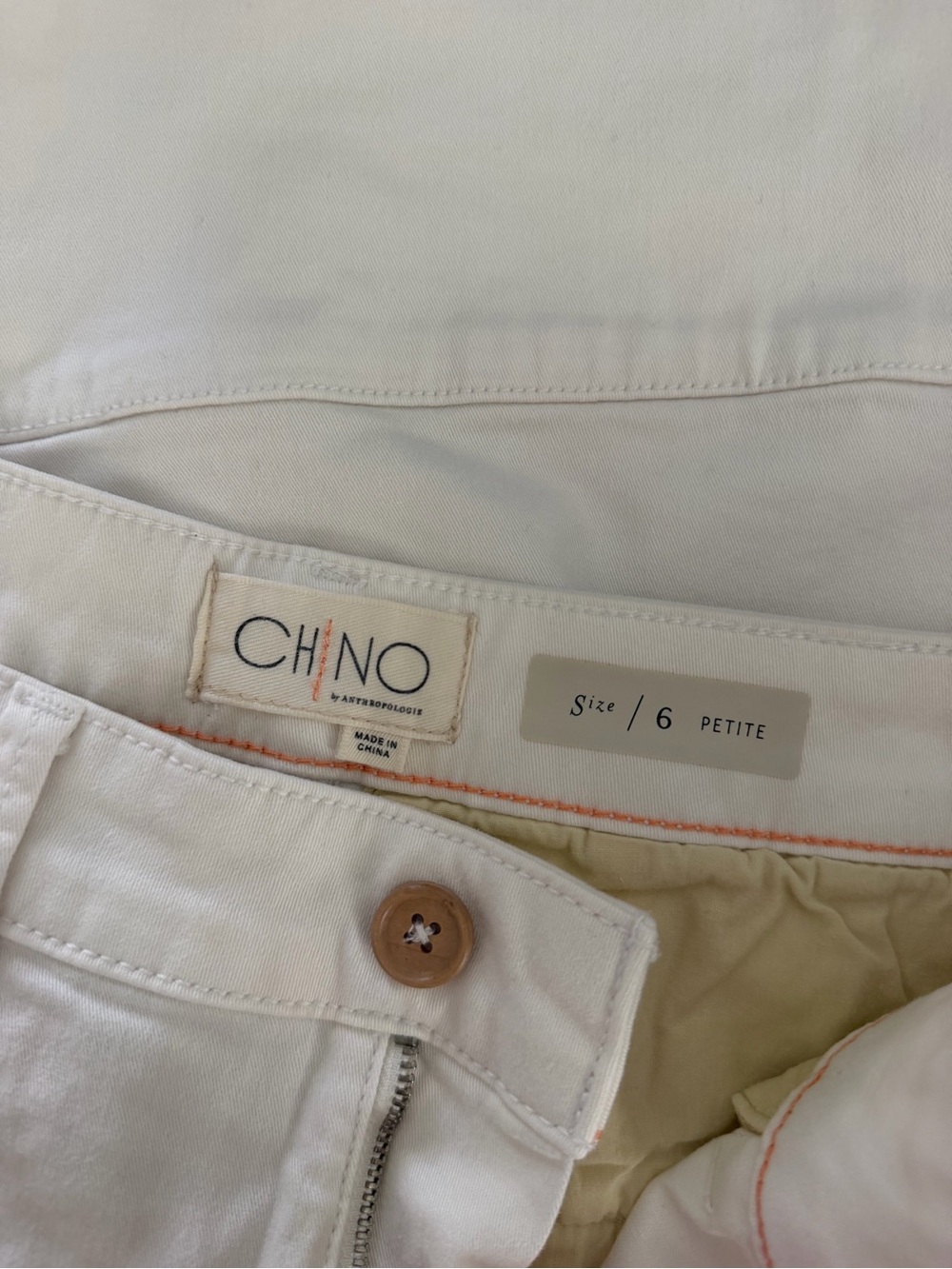 Anthropologie White Chino Pants - Picture 5 of 7